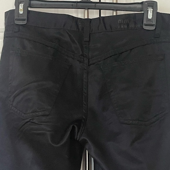 Miu Miu Made in Italy Raso Viscosa Black Dressy Trousers Pants straight leg 28 - Picture 6 of 16